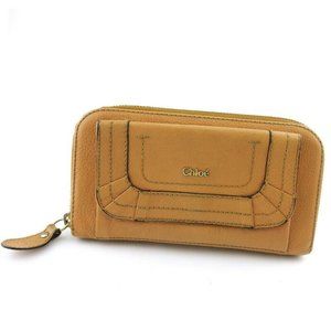 Chloe wallet Paraty beige leather Auth Used E16846